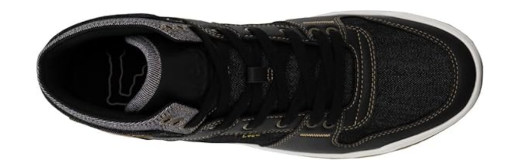 Lee Men's Daybreaker Hi Sneaker in Black Denim Lee Men's Daybreaker Hi Sneaker in Black Denim