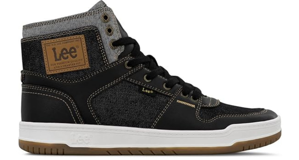 Lee Men's Daybreaker Hi Sneaker in Black Denim Lee Men's Daybreaker Hi Sneaker in Black Denim