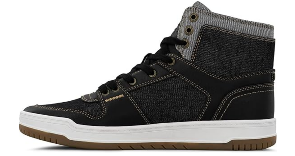 Lee Men's Daybreaker Hi Sneaker in Black Denim Lee Men's Daybreaker Hi Sneaker in Black Denim