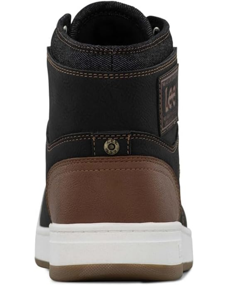 Lee Men's Daybreaker Hi Sneaker in Black&British Tan Lee Men's Daybreaker Hi Sneaker in Black&British Tan