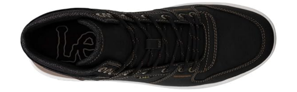 Lee Men's Daybreaker Hi Sneaker in Black&British Tan Lee Men's Daybreaker Hi Sneaker in Black&British Tan
