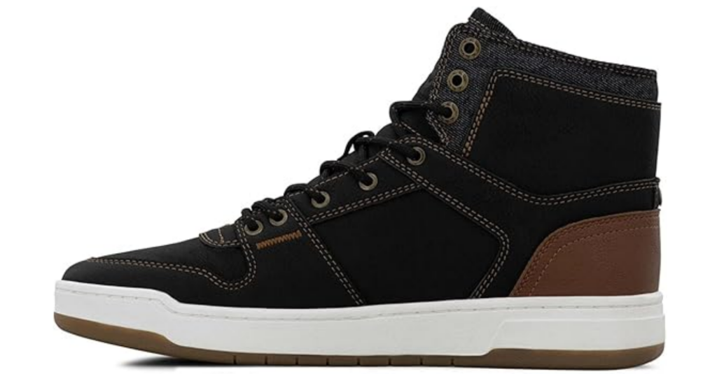 Lee Men's Daybreaker Hi Sneaker in Black&British Tan Lee Men's Daybreaker Hi Sneaker in Black&British Tan