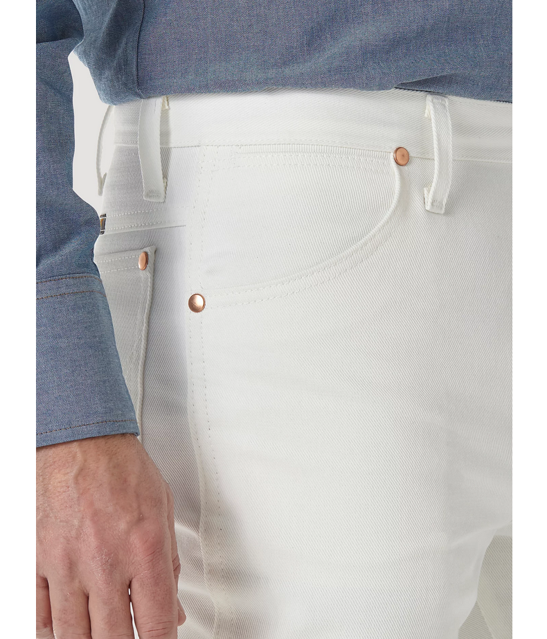 Wrangler 0936WHI Cowboy Cut Slim Fit Jean in White Wrangler 0936WHI Cowboy Cut Slim Fit Jean in White